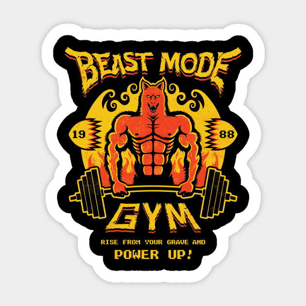 Beast Mode Gym Sticker by Stationjack